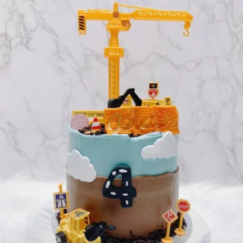 Construction Crane Kids Cake | Best Cake In Singapore | Best Kids Cake