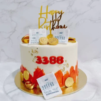 Red Lottery Number Cake | Best Cake In Singapore | Cake Delivery