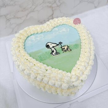 Snoopy Cake [Heart Shape]