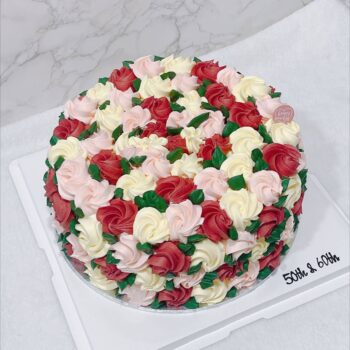 Elegant Rosette Cake