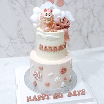 Dragon Baby Pink Ribbon Cake