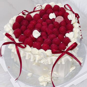 Raspberry Elegant Cake (heart shape)
