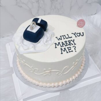 Will You Marry Me - Ring Cake