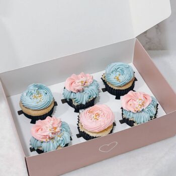 Ombre Gender Reveal Cupcakes