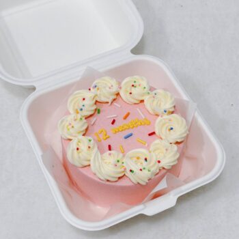 Pink Confetti Birthday Cake