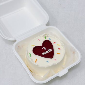 Classic Heart Confetti Bento Cake