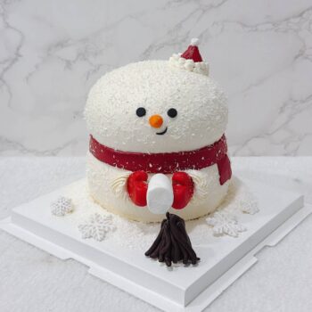 Snowman Toasting Marshmallow Cake