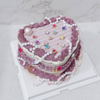Sparkly Rings Gem Cake (Heart)
