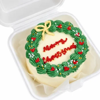 [Christmas] Merry Christmas Wreath Bento Cake
