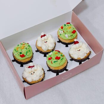 Green Wonderland Christmas Cupcake (Box of 6)