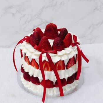 Strawberry Overloads Ribbon Cake
