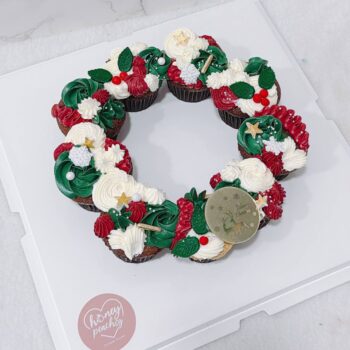 Xmas Wreath Cupcake Set